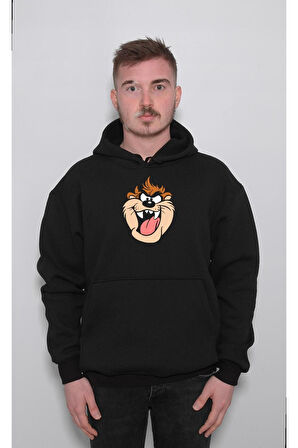 Taz Tazmania Tazmanya Canavarı Çizgi Fİlm Sweatshirt Unisex Kapüşonlu Hoodie