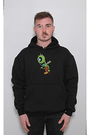 Zombie Zombi Hunter Gang Vampir Tek Göz Sweatshirt Unisex Kapüşonlu Hoodie
