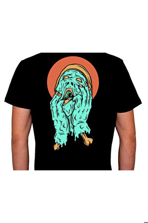 Zombie Zombi Kemik Bone Korku Retro Tişört Unisex T-shirt