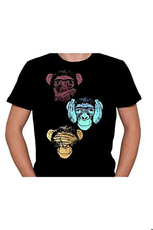 Üç Maymun Görmedim Duymadım Bilmiyorum Tişört Unisex T-shirt