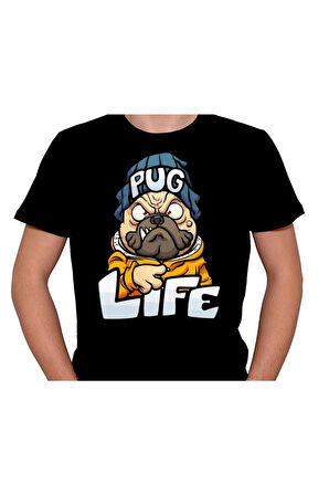 Pug Life Köpek Gangsta Dog Rıfkı Pug Tişört Unisex T-shirt