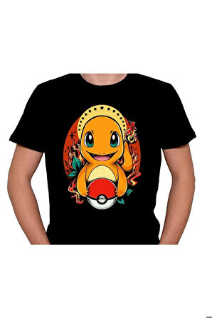 Pokemon Charmander Alev Topu Tişört Unisex T-shirt