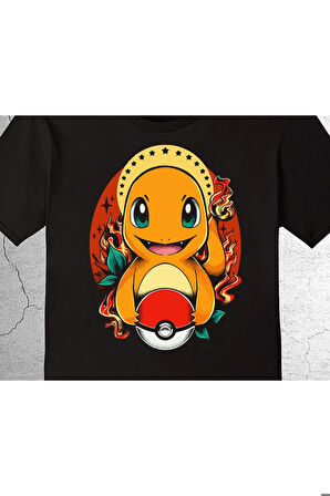 Pokemon Charmander Alev Topu Tişört Çocuk T-shirt