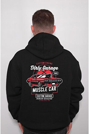 Mustang Muscle Car Drag Classic Araba Sweatshirt Unisex Kapüşonlu Hoodie
