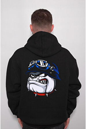 Pitbull Dog Fly Pilot Köpek Vahşi Sweatshirt Unisex Kapüşonlu Hoodie