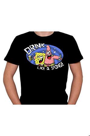Sünger Bob Patrick Beer Friend Drink Tişört Unisex T-shirt