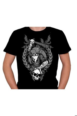 Skull Gang Beyzbol Sopası Kuru Kafa Tişört Unisex T-shirt
