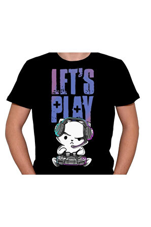 Lets Play Cat Dj Kedi Party Time Tişört Unisex T-shirt
