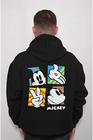 Mickey Mouse Çizgi Dizi Minnie Mouse Sweatshirt Unisex Kapüşonlu Hoodie