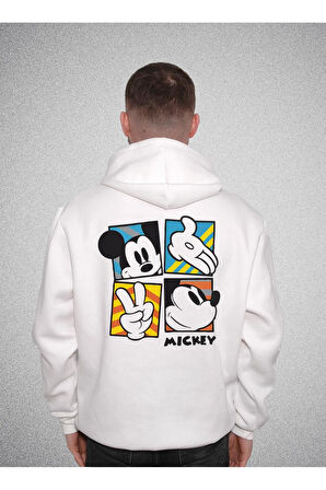 Mickey Mouse Çizgi Dizi Minnie Mouse Sweatshirt Unisex Kapüşonlu Hoodie