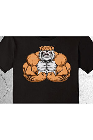 Pitbull Bulldog Gym Fitness Bodybuilding Sporcu Köpek Tişört Çocuk T-shirt