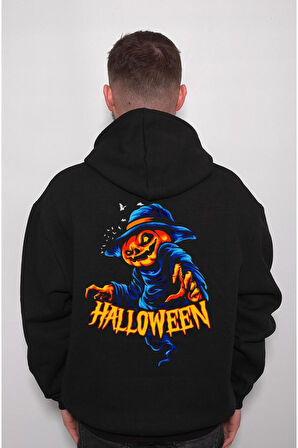 Happy Halloween Bal Kabağı Cadılar Bayramı Sweatshirt Unisex Kapüşonlu Hoodie