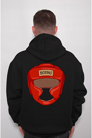 Box Boxing Kask Ring Muay Thai Sweatshirt Unisex Kapüşonlu Hoodie