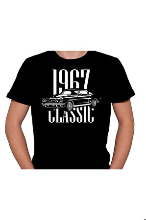 Ford Mustang 1967 Classic Car Klasik Araba Tişört Unisex T-shirt