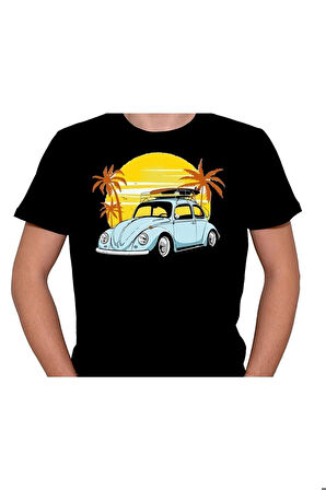 Volkswagen Beetle Summer Vosvos Retro Tişört Unisex T-shirt