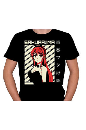 Mai Sakurajima Seishun Buta Yarou Anime Girl Tişört Unisex T-shirt