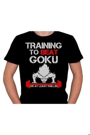 Training To Beat Goku Gym Fitness Halter Tişört Unisex T-shirt