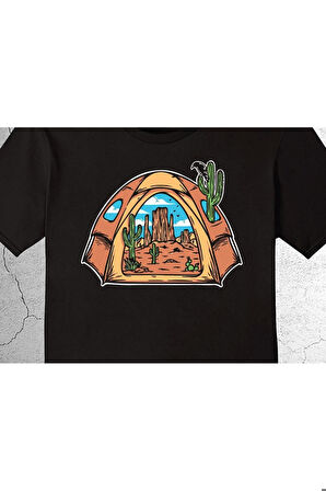 Camp Camping Çadır Çöl Kamp Tişört Çocuk T-shirt