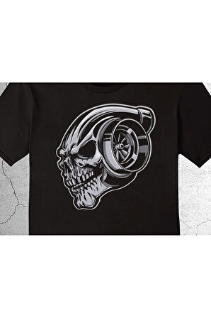 Motor Kuru Kafa Skull Tişört Çocuk T-shirt