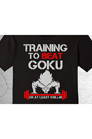 Training To Beat Goku Gym Fitness Halter Tişört Çocuk T-shirt
