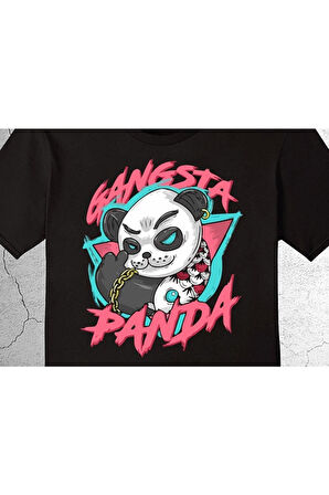 Gangsta Panda Animal Warior Guns Tişört Çocuk T-shirt