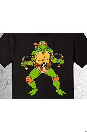 Ninja Kaplumbağalar Michaelangeloninja Turtles Tişört Çocuk T-shirt