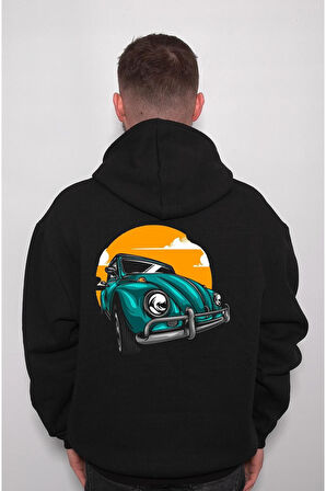 Volkswagen Beetle Vosvos Retro Sweatshirt Unisex Kapüşonlu Hoodie