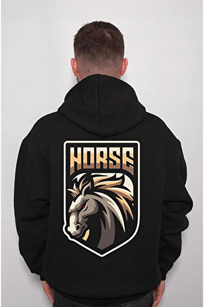 Crazy Horse At Sweatshirt Unisex Kapüşonlu Hoodie