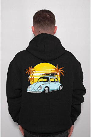 Volkswagen Beetle Summer Vosvos Retro Sweatshirt Unisex Kapüşonlu Hoodie