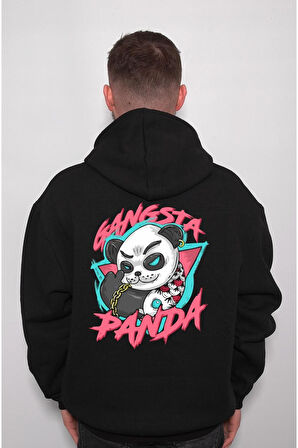 Gangsta Panda Animal Warior Guns Sweatshirt Unisex Kapüşonlu Hoodie