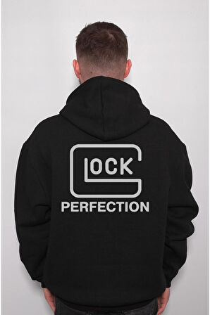 Glock Lock Perfection Logo Sweatshirt Unisex Kapüşonlu Hoodie