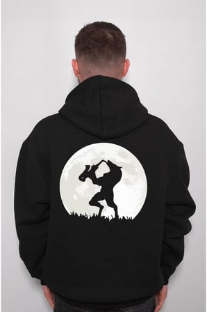 Kurt Wolf Saksafon Music Dolunay Sweatshirt Unisex Kapüşonlu Hoodie