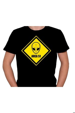 Area 51 Kuru Kafa Tehlikeli Girilmez Tişört Unisex T-shirt