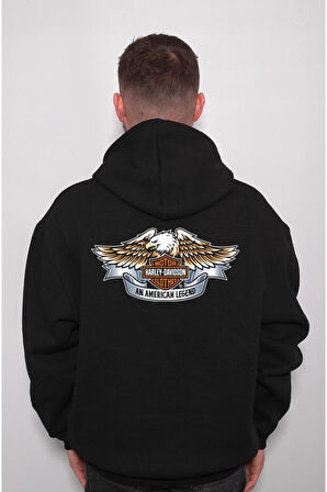 Harley Davidson Motorcycle Orange Bar Sweatshirt Unisex Kapüşonlu Hoodie