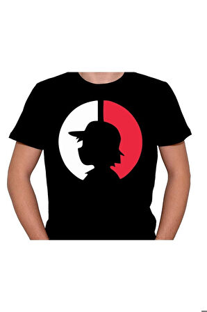 Pokemon Ash Ketchum Kırmızı Top Tişört Unisex T-shirt