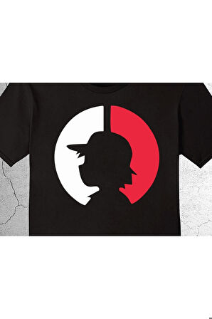 Pokemon Ash Ketchum Kırmızı Top Tişört Çocuk T-shirt