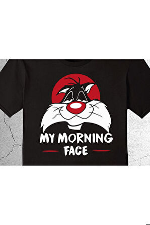 Sylvester Cat My Morning Face Kalkınca Surat Ifadem Tişört Çocuk T-shirt