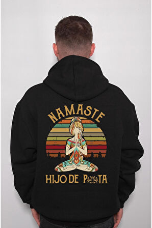 Yoga Namaste Ohm Aum Hıjode Çakra Sweatshirt Unisex Kapüşonlu Hoodie