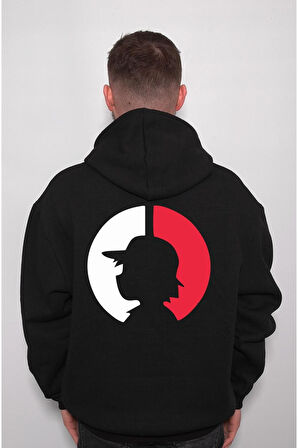 Pokemon Ash Ketchum Kırmızı Top Sweatshirt Unisex Kapüşonlu Hoodie