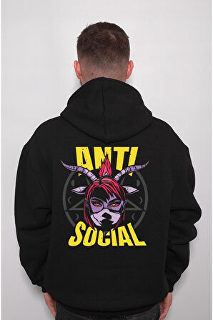 Anti Social Social Club Anti Sosyal Grup Sweatshirt Unisex Kapüşonlu Hoodie