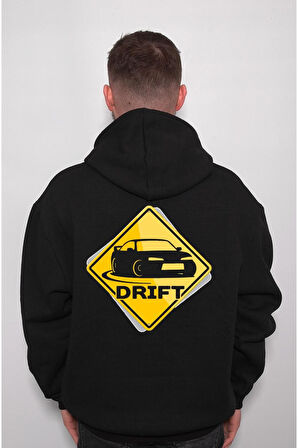 Drift Roll Adrenalin Arka Itiş Sweatshirt Unisex Kapüşonlu Hoodie