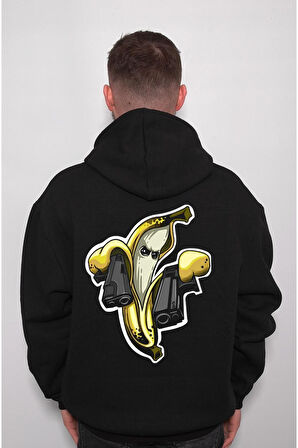 Gang Banana Guns Mafia Eşkiya Muz Sweatshirt Unisex Kapüşonlu Hoodie