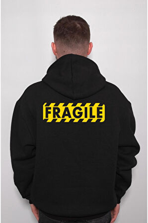 Kırılabilir Fragile Kalbim Kırıldı Sweatshirt Unisex Kapüşonlu Hoodie