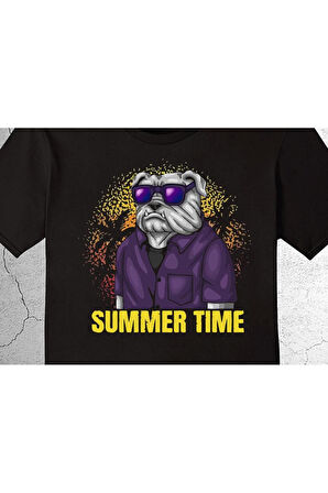 Summer Time Dog Pitbull Paradise Tişört Çocuk T-shirt