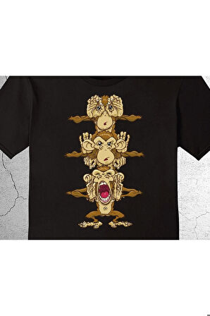Maymun Monkey Gördüm Duydum Biliyorum Tişört Çocuk T-shirt
