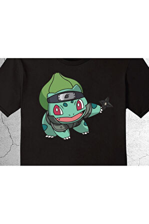 Naruto Anime Balbasaur Balbazar Pokemon Tişört Çocuk T-shirt