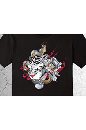 Tiger Snake Kaplan Yılan Animal Hayvanlar Tişört Çocuk T-shirt