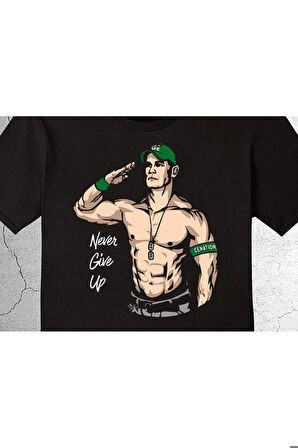 John Cena Never Give Up Amerikan Güreşi Tişört Çocuk T-shirt