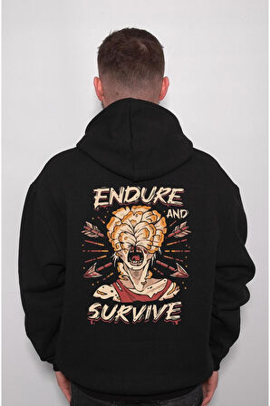 Endure And Survive Savaşçı Kadın Sweatshirt Unisex Kapüşonlu Hoodie