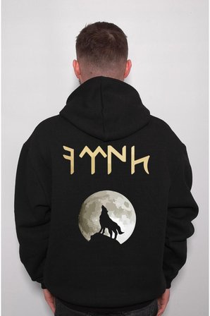 Bozkurt Kurt Türk Dolunay Göktürkçe Sweatshirt Unisex Kapüşonlu Hoodie